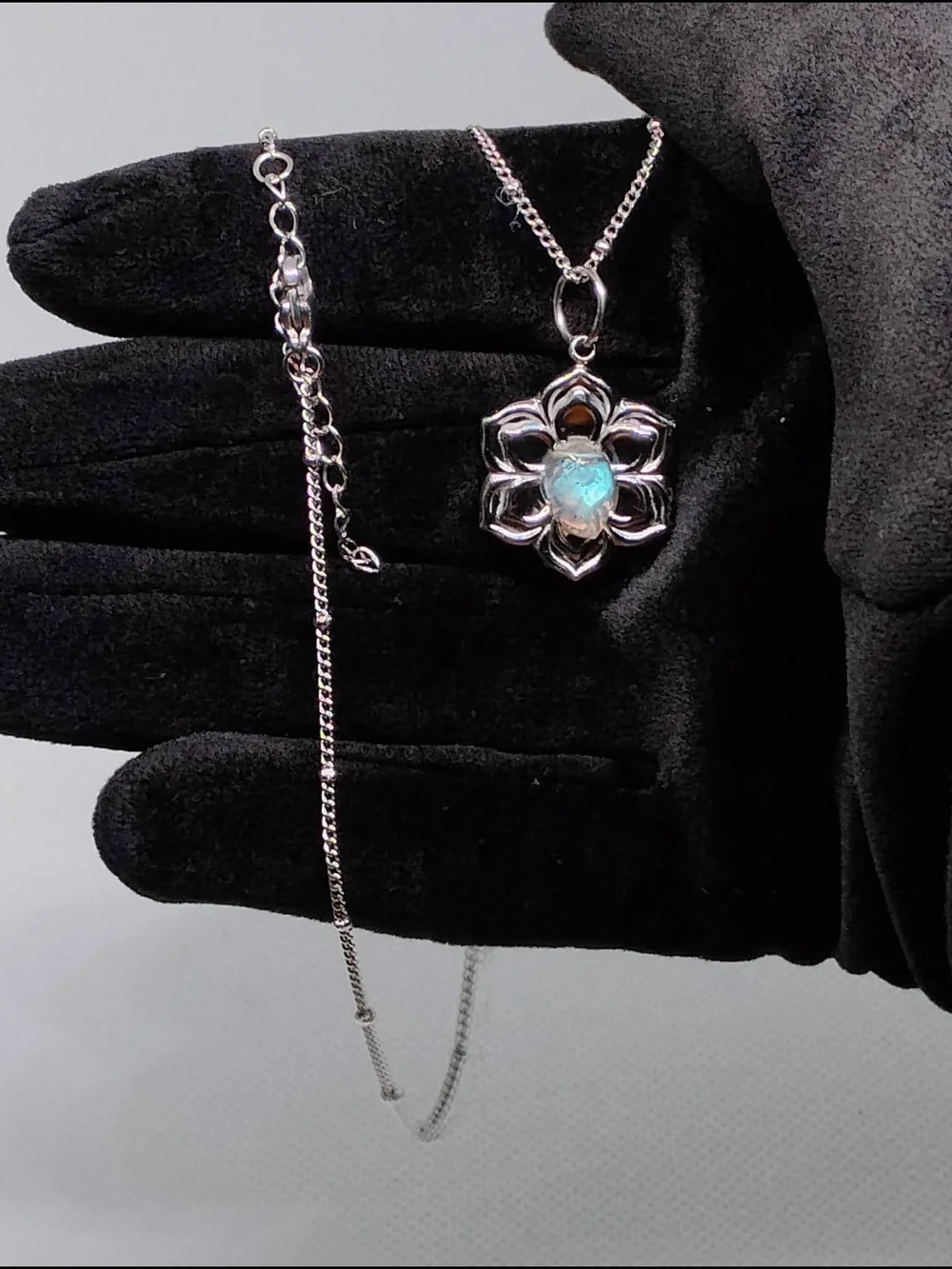 Flower Natural Labradorite Flower Jewelry Mission